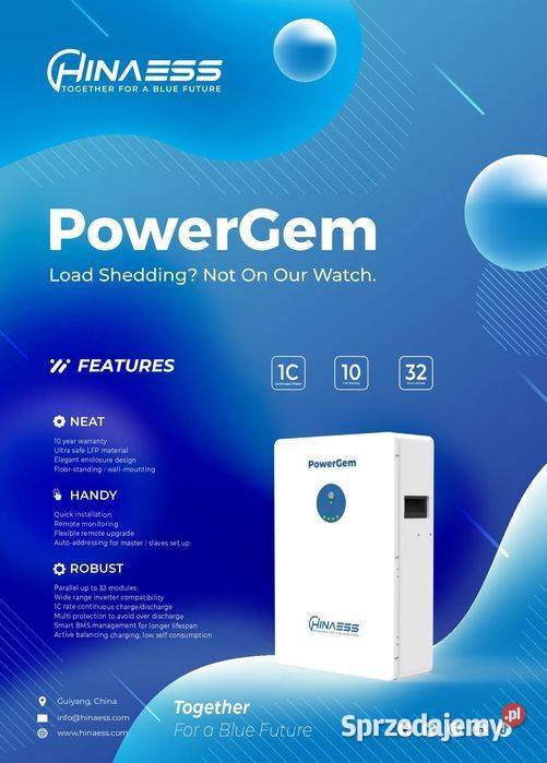Magazyn energii LiFePO4 LV HinaESS Powergem 512