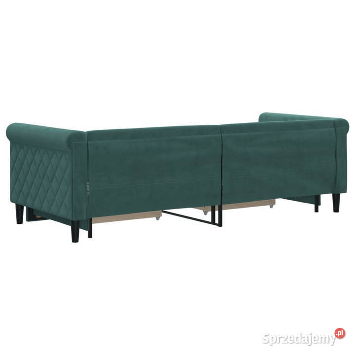 Sofa rozsuwana z szufladami ciemnozielona mazowieckie Warszawa