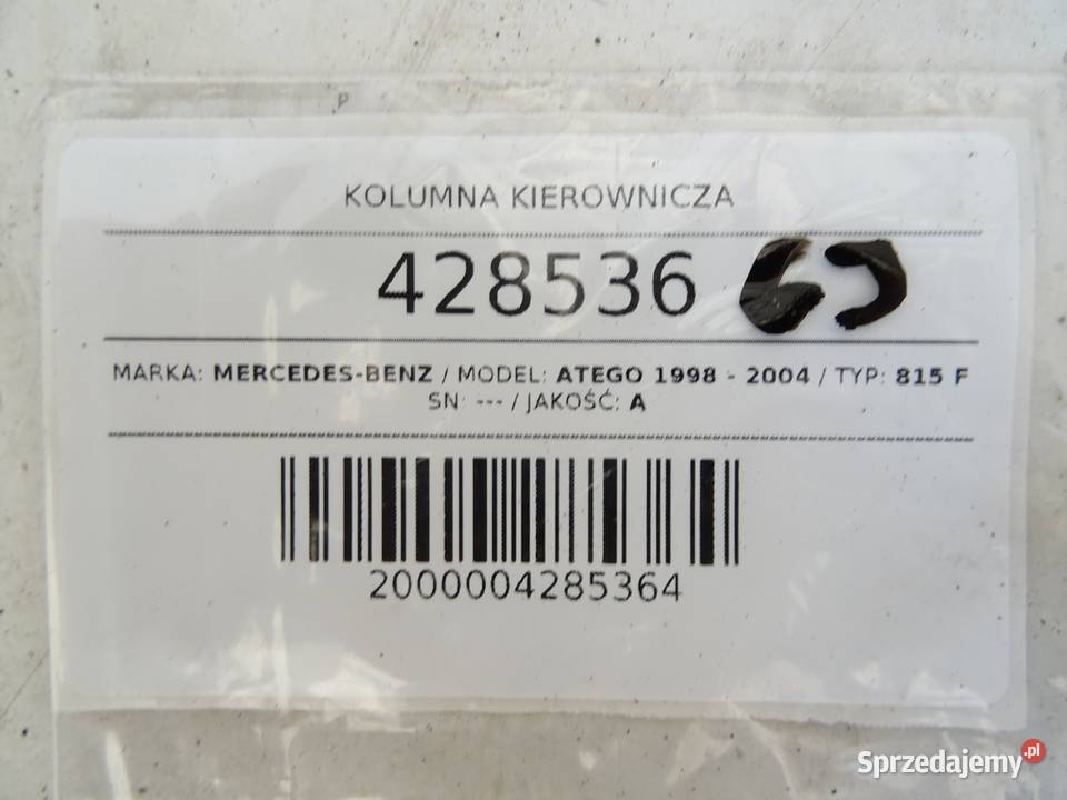 KOLUMNA KIEROWNICZA MERCEDES ATEGO A9704600931
