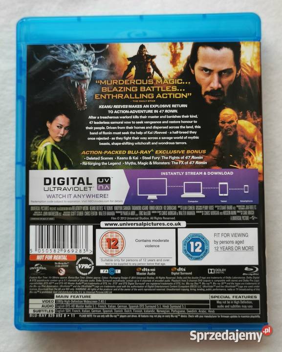 47 Ronin 47 Roninów Bluray En 2013 Keanu Reeves pełne Wytrzyszczki