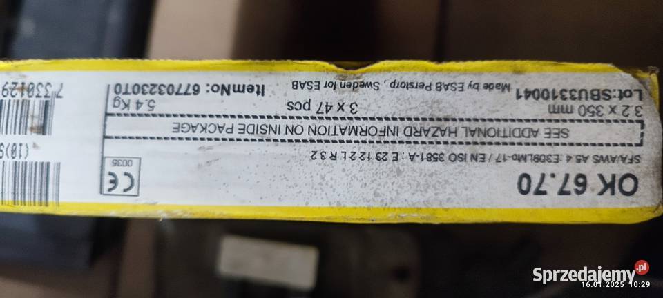 ELEKTRODY ESBA OK 6770 32X350MM 54 Dobre Miasto