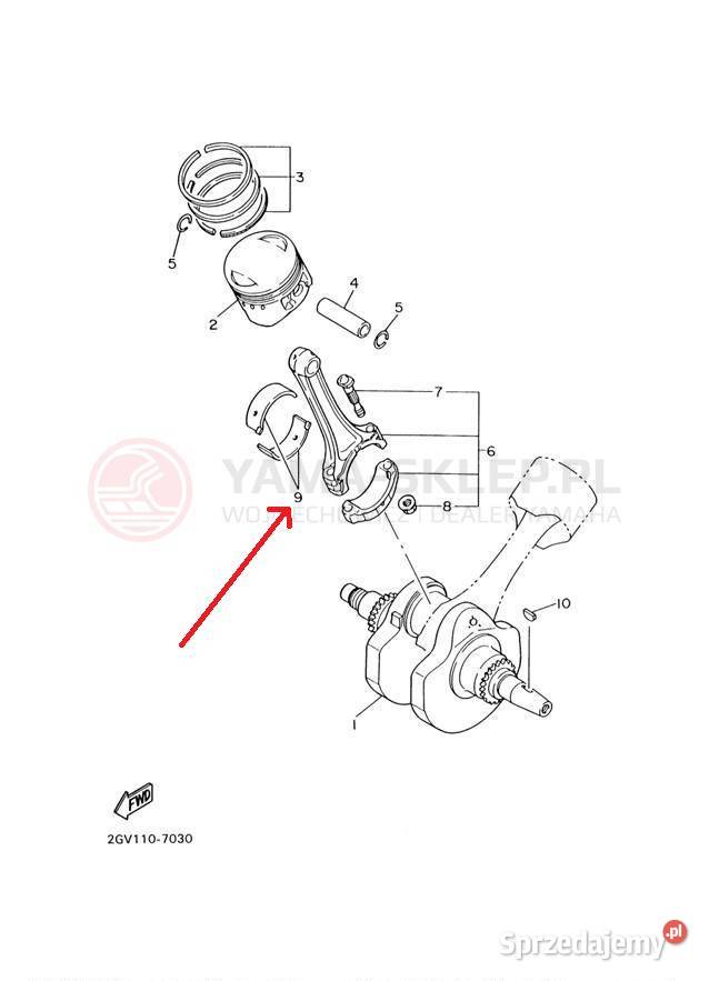 Panewki wału korbowego Yamaha VStar 3LD1165610 Wały korbowe Kielce