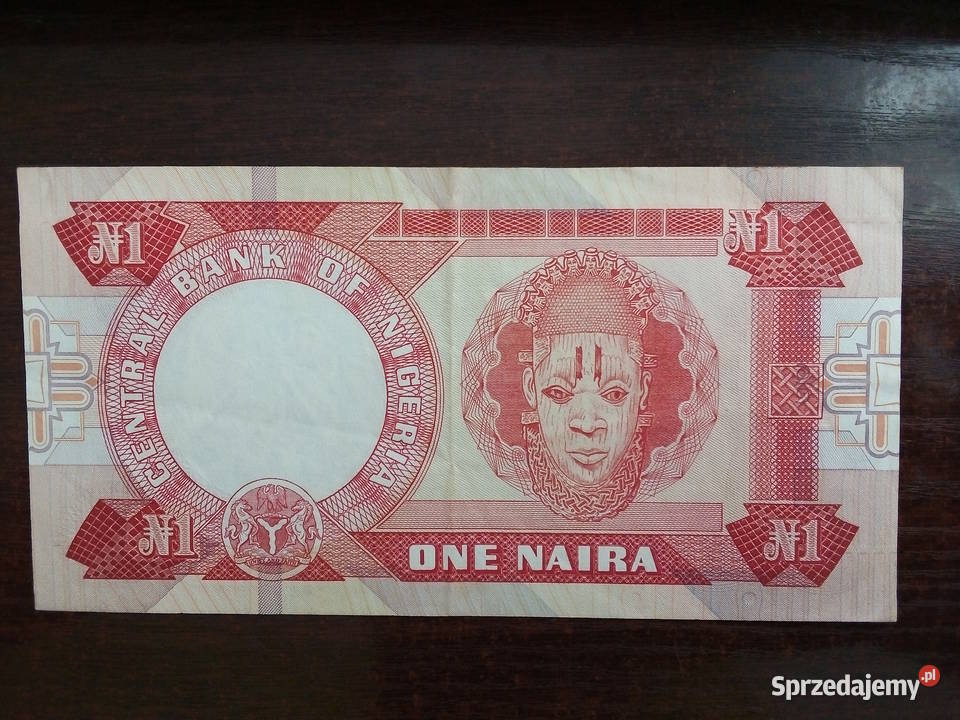 Banknot 1 naira Nigeria Numizmatyka mazowieckie Płońsk sprzedam
