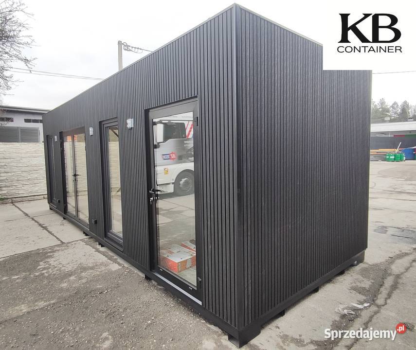 Czarny kontener 80 x 30 m z lamelami i dostawą Kędzierzyn-Koźle