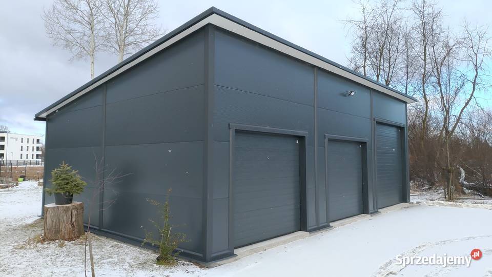 Hala stalowa garaż 75x11 ocieplany płyta