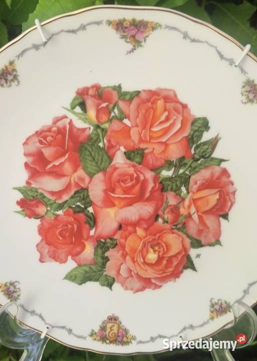 Porcelana zdobiona motywem róż łódzkie Pabianice