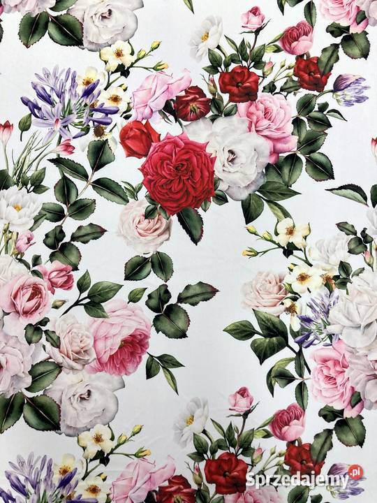 Róże materiał obiciowy tapicerski dekoracyjny Starogard Gdański