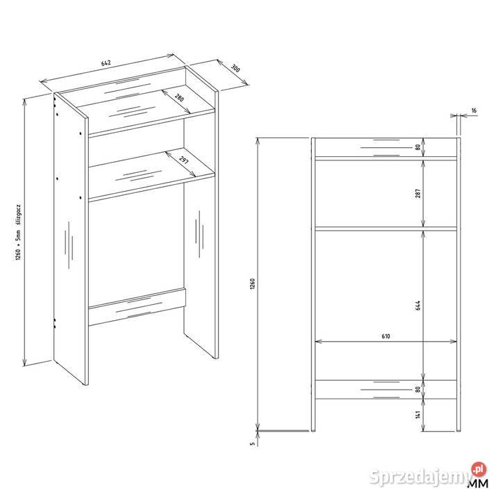 Szafka łazienkowa na pralkę NINA NP 126cm sprzedam