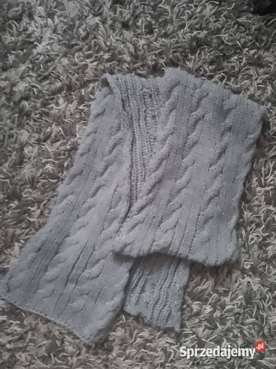 Szalik damski szary duży Dodatki Chrzanów