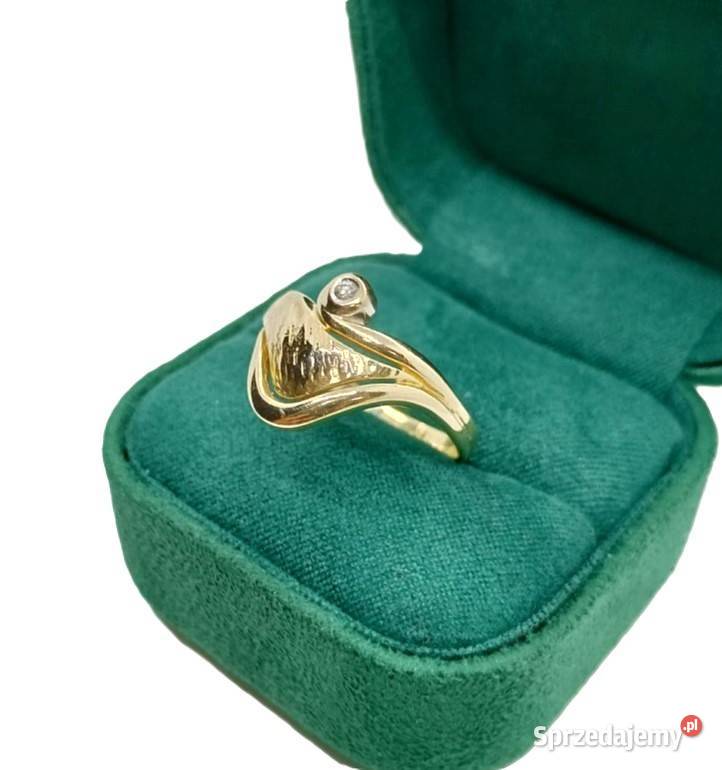 Złoty Pierścionek z diamentem pr 585 283g r22 Elbląg