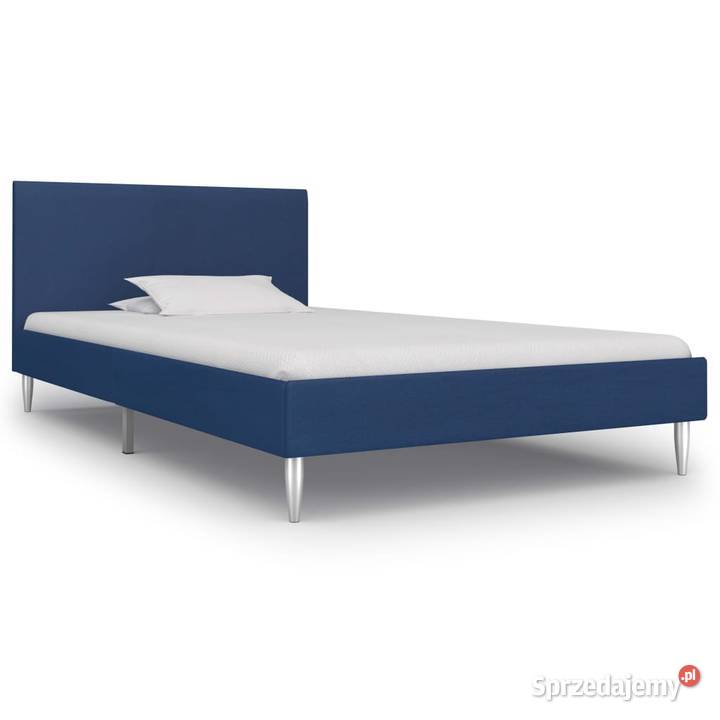 vidaXL Rama łóżka, niebieska, tapicerowana 280951