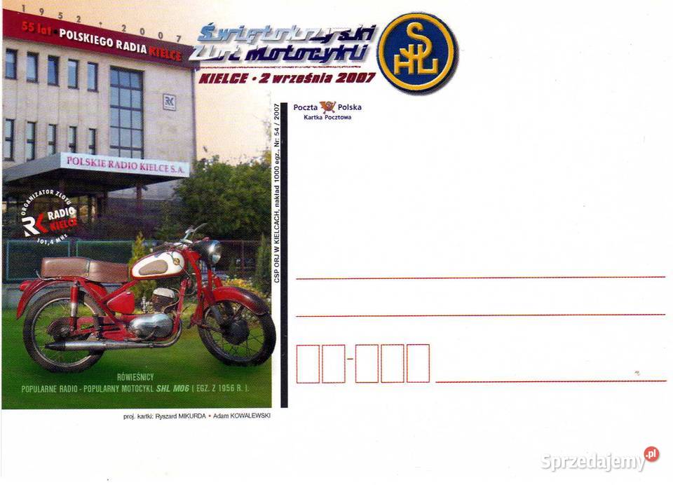KARTKA POCZTOWA MOTOCYKL SHL M06 1 Krynki