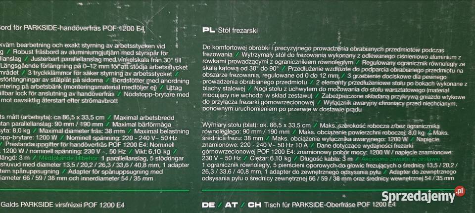 PARKSIDE stół do frezarki górnowrzecionowej POF Ełk