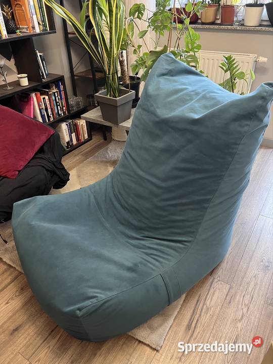 Fotel welurowy wypelniony kulkami styropianowmi Wrocław sprzedam