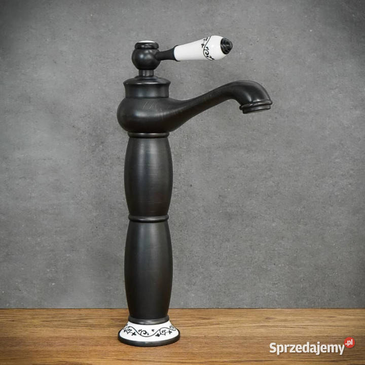 Bateria umywalkowa stojąca czarna LUTON Chmielnik