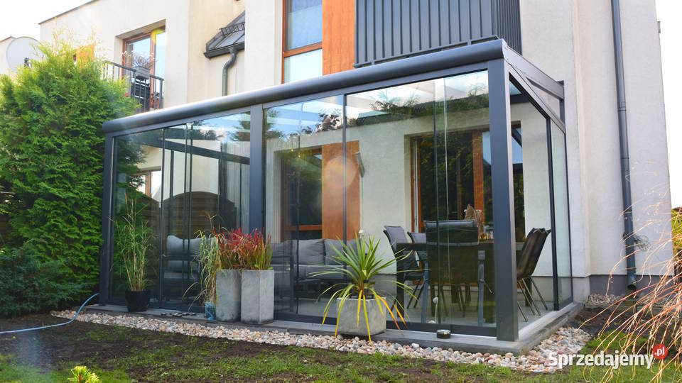 Zadaszenie tarasu ze szkła i aluminium Gniezno