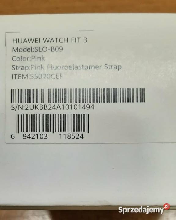 ZEGAREK HUAWEI WATCH FIT 3 Damskie Konin