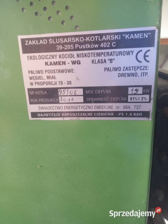 Piec Kamen 19kW Nowy Żmigród sprzedam