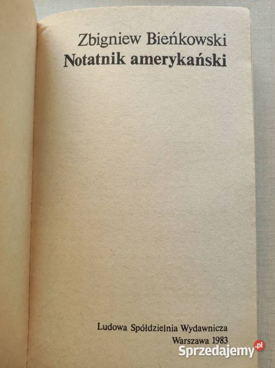 Zbigniew Bieńkowski Notatnik amerykański Roth ISBN 9788375527162 Kielce