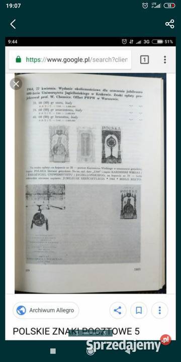 Znaczek wydanie okolicznościowe 1964 dolnośląskie