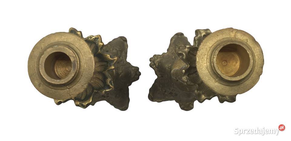 Stare mosiężne świeczniki komplet Pozostałe Kraków