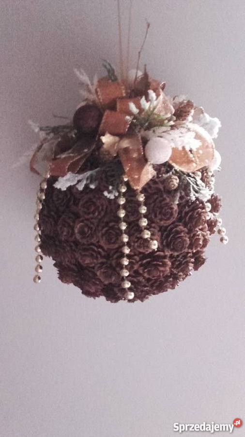 kula świąteczna bożonarodzeniowa z szyszek śląskie