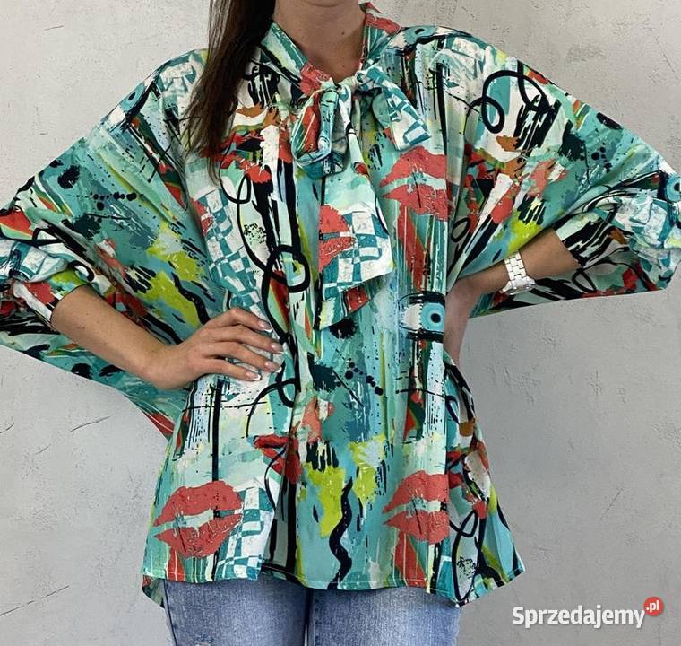 Bluzka z krawatkąkokardą w różne wzory kolory z podlaskie Białystok