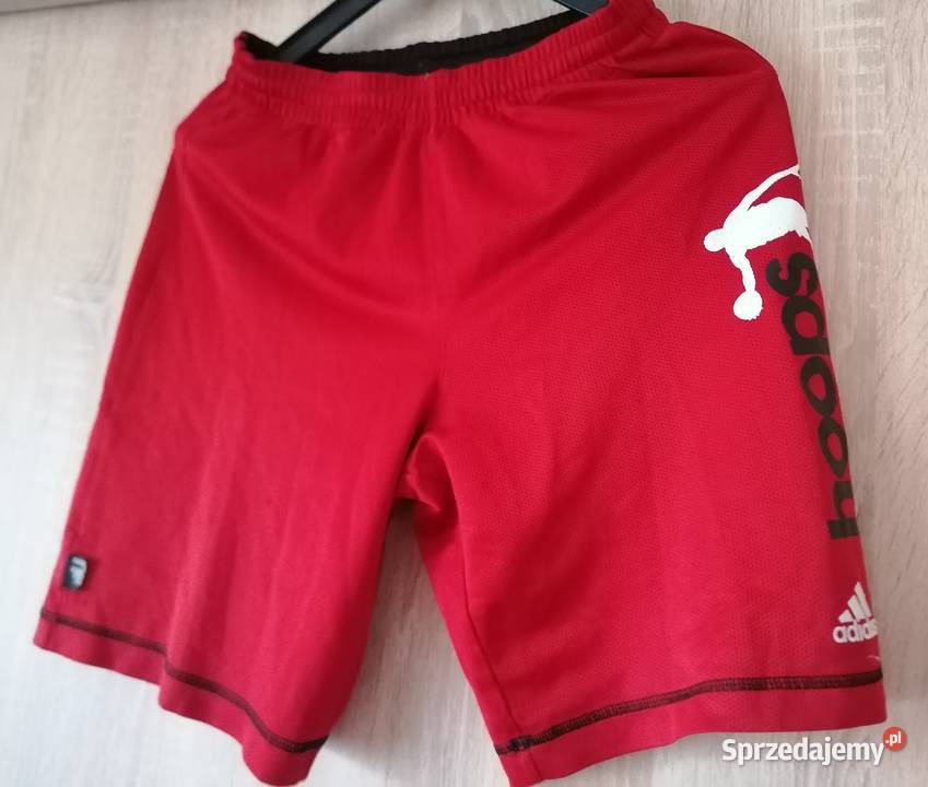 Spodenki krótkie Adidas czerwono czarneRozmiar Łódź sprzedam