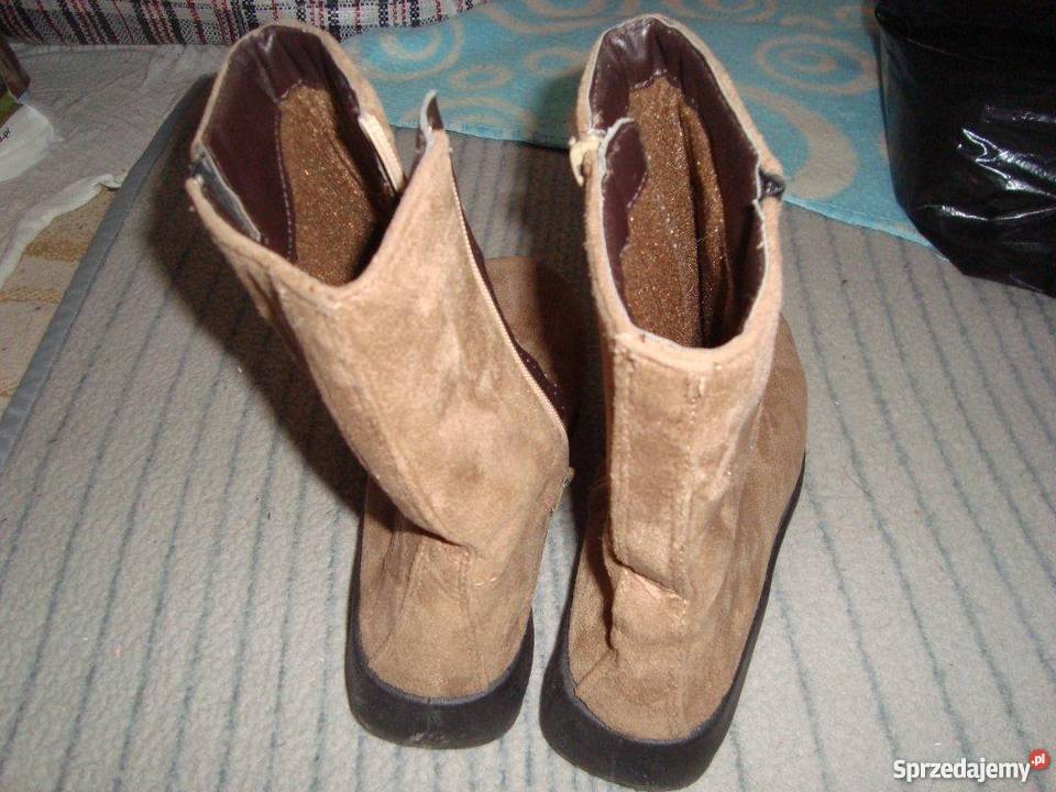 Kozaczki na suwak 3738 Damskie Ostrołęka sprzedam