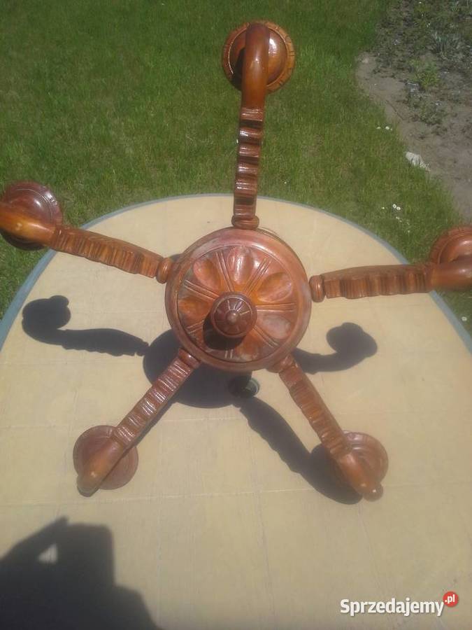 Żyrandol drewniany rzeźbiony ładny kolor klosze Warszawa