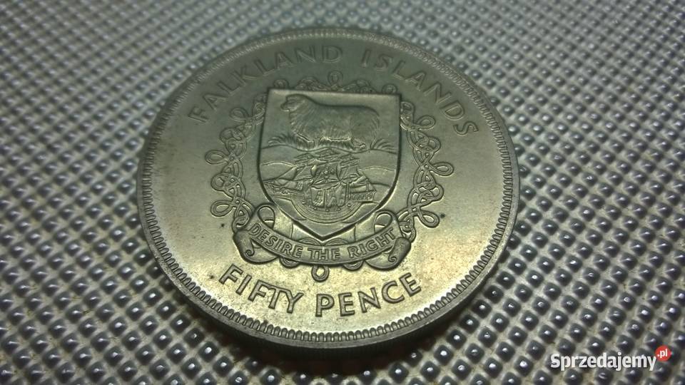 moneta Falklandy 50 pensów 1977 Warszawa