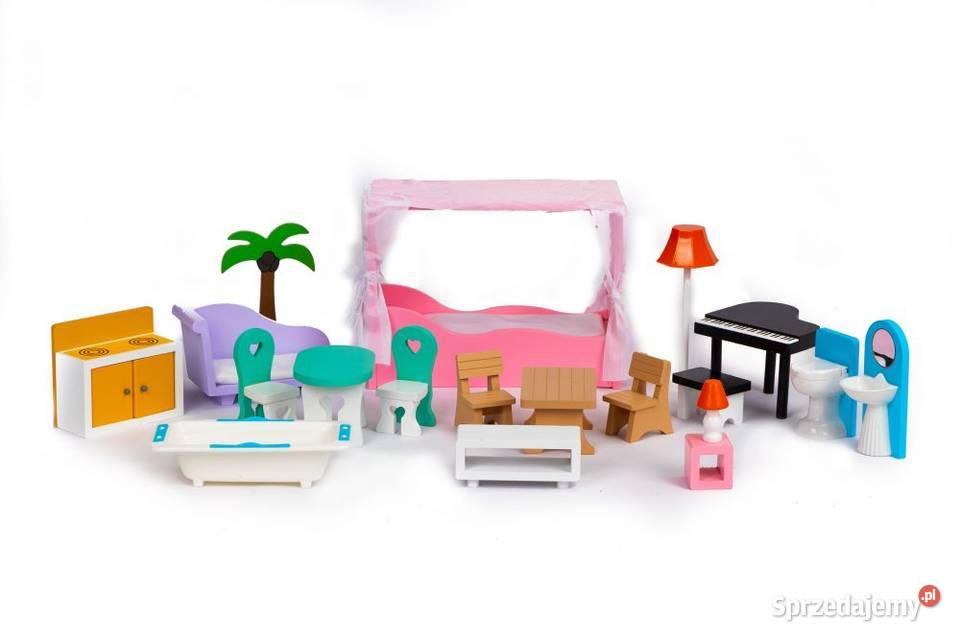 Drewniany domek lalek z ogrodem XXL podlaskie sprzedam