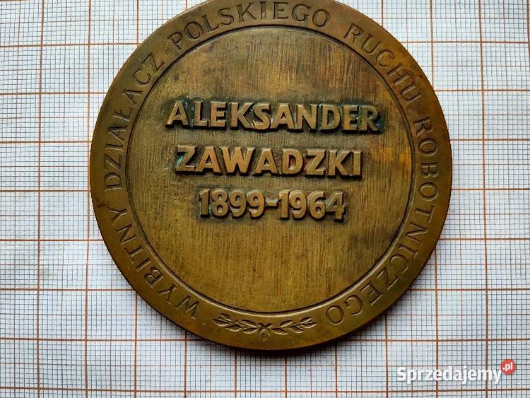 Medal z okresu PRL Aleksander Zawadzki Numizmatyka Kościan