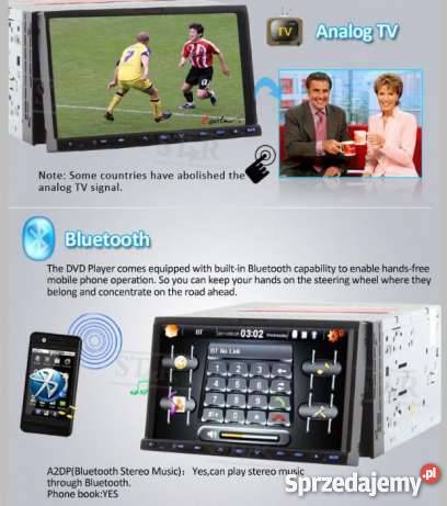 Radio 7 USB DVD MP3 Bluetooth TV iPod Karta Krosno sprzedam