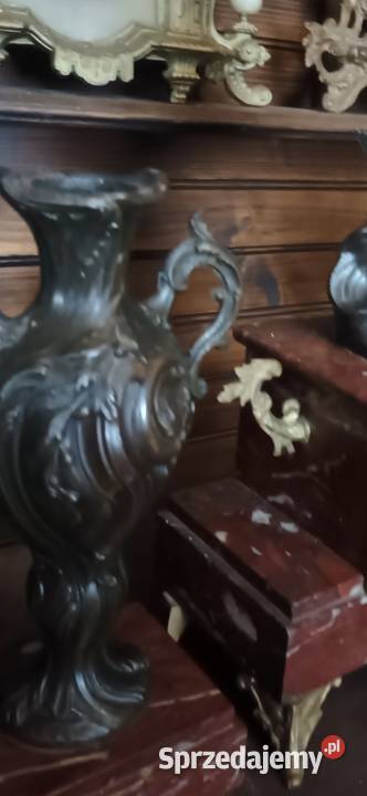 Kominkowy zegar francuski z dwoma dostawkami podkarpackie Rzeszów