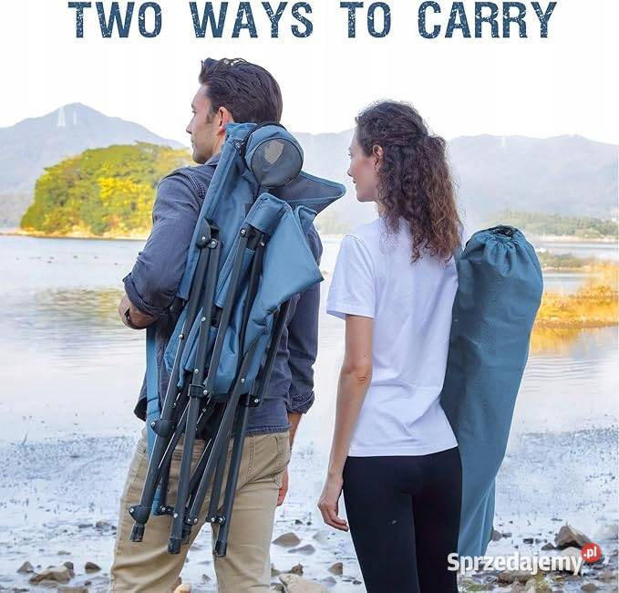 Krzesło Portal Składane niebieskie podparcie Myszyniec sprzedam