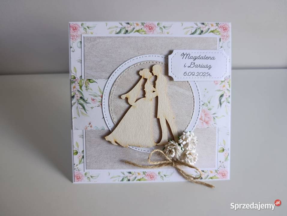 Kartka na Ślub ręcznie robiona handmade Łódź
