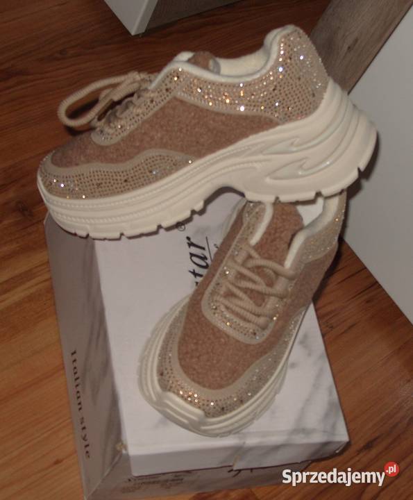 SEASTAR Sneakersy baranek cyrkonie r 3824 Obuwie sportowe