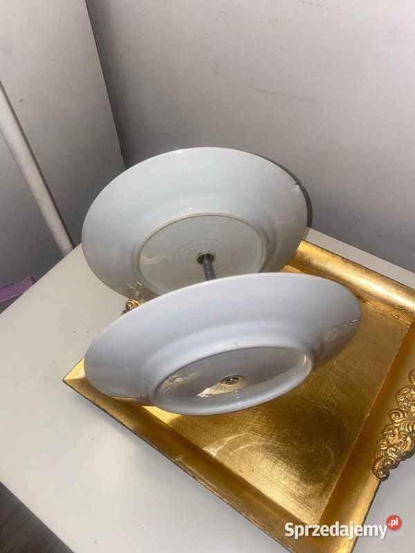 dwupoziomowa porcelanowa patera z sygnatura z Kraków