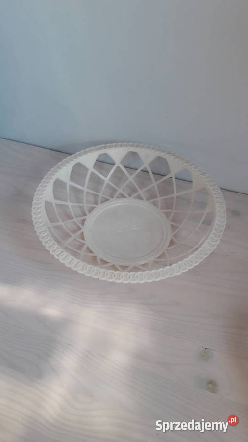 Koszyk okrągły plastikowy biały Głuchołazy