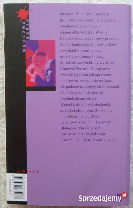 Obraz pośmiertny Aleksandra Marinina Rok wydania 2011 mazowieckie Warszawa