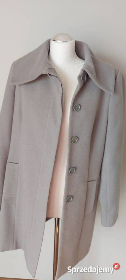 Jasnoszary płaszcz damski FF rozmiar 42 Inny materiał Tychy