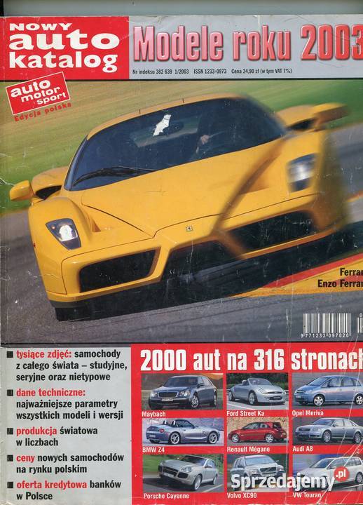 Nowy Auto Katalog Modele roku 2003 Pozostałe Szczecin