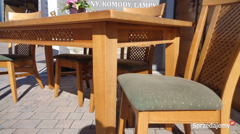 stół i 4 krzesła komplet wielkopolskie Mielnica Duża