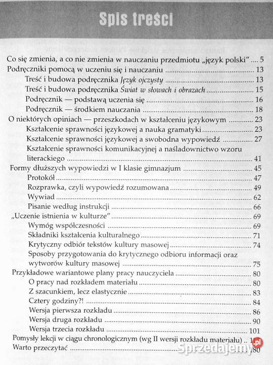 uczyć języka polskiego w kl 1 gimnazjum Chełm
