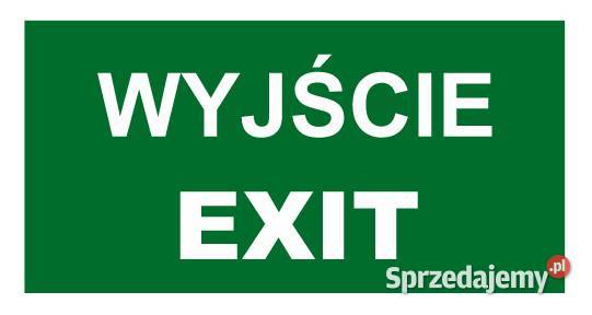 Naklejka BHP napis wyjście exit AC001 sprzedam