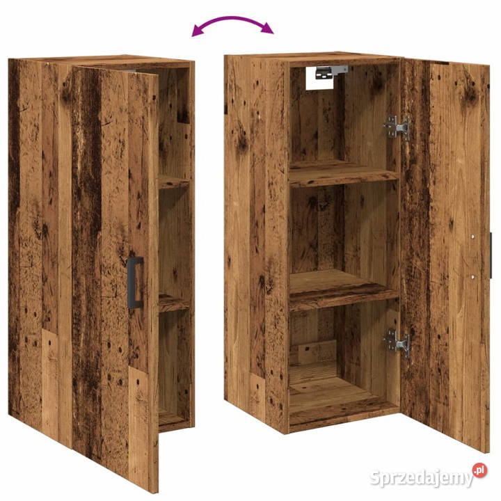 Szafka wisząca stare drewno 345x34x90 WM857334 Warszawa sprzedam