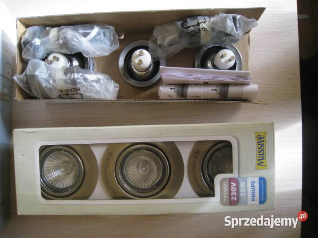 Lampy halogenowe sufitowe 230V 3x50W Philips