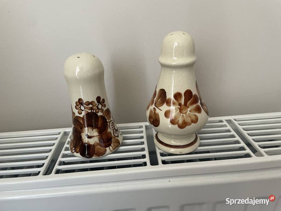 Włocławek fajansowa solniczka PRL Pruszcz Gdański