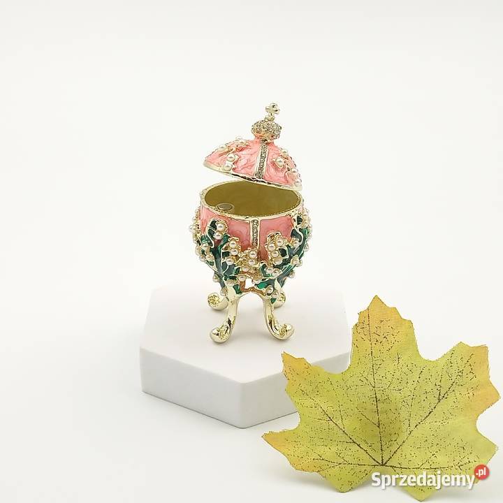 Jajko jajo faberge pojemniki szkatułka różowe Zawiercie